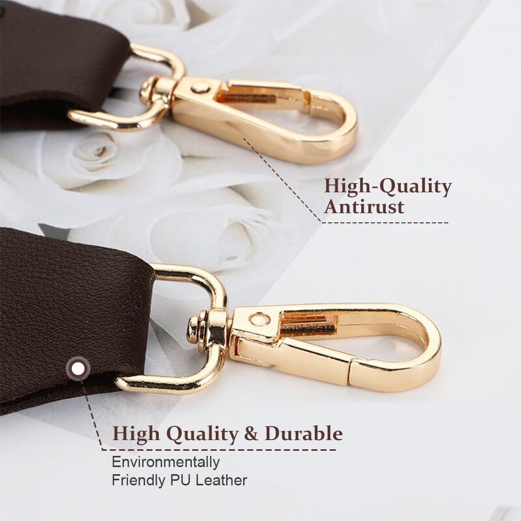 PALAY Bag Straps for Sling Bag Brown Shoulder Strap for Crossbody Bag Fashion Polyester Chain of Bag Quick Release Adjustable Satchel Chain Strap for Handbags - 33''-55'' PALAY Bag Straps for Sling Bag Brown Shoulder Strap for Crossbody Bag Fashion Polyester Chain of Bag Quick Release Adjustable Satchel Chain Strap for Handbags - 33''-55''